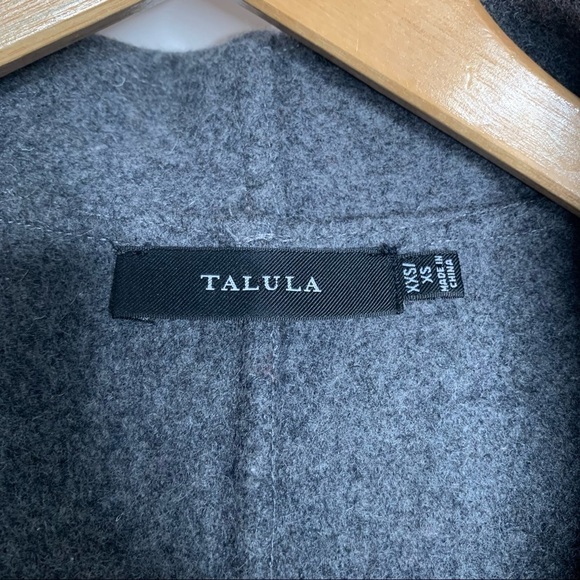 Talula Womens Wool Blend Open Front Gray size XXS/XS Career Business Oversized - Picture 2 of 5